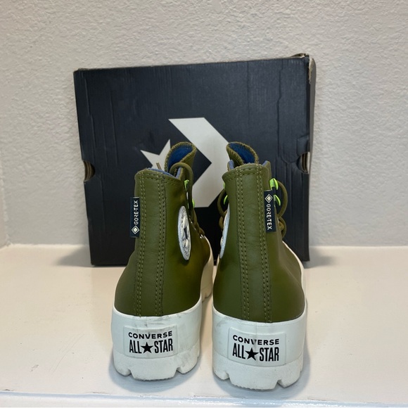 Converse Women's Moss Green High-Top Sneakers, Size 10 - Picture 3 of 6